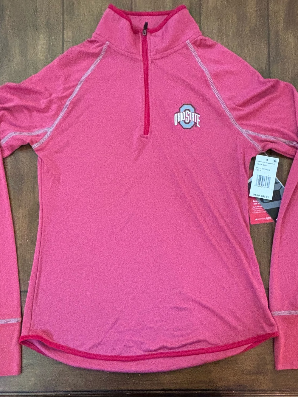 Ohio State Buckeyes Colosseum Athletics 1/4 Zip Pullover Womens Size Small NWT